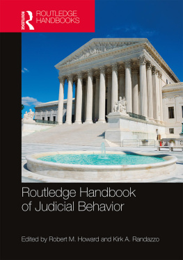 Robert M. Howard - Routledge Handbook of Judicial Behavior