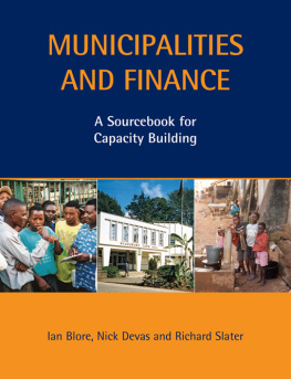 Nick Devas - Municipalities and Finance: A Sourcebook for Capacity Building