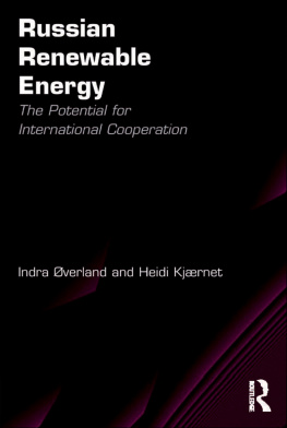 Indra Overland - Russian Renewable Energy: The Potential for International Cooperation