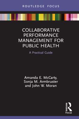 Amanda E McCarty - Collaborative Performance Management for Public Health: A Practical Guide