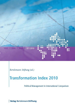 Bertelsmann Stiftung Naher Osten Und Nordafrika: Sonderausgabe Transformation Index 2010