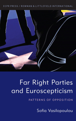 Sofia Vasilopoulou - Far Right Parties and Euroscepticism: Patterns of Opposition