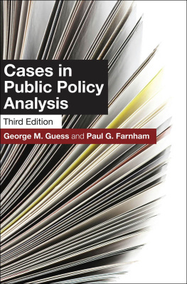 George M. Guess - Cases in Public Policy Analysis