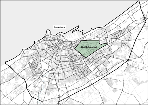 Map of Hay Mohammadis location within the wider Casablanca area Sketch map by - photo 2