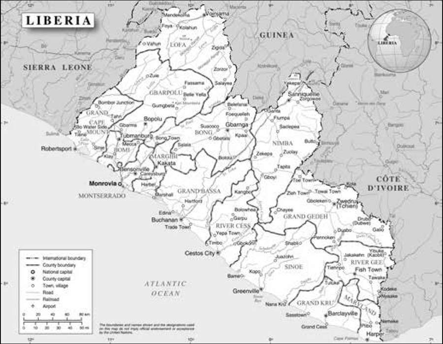 Liberia Map No 3775 Rev 9 September 2014 United Nations For most of - photo 2