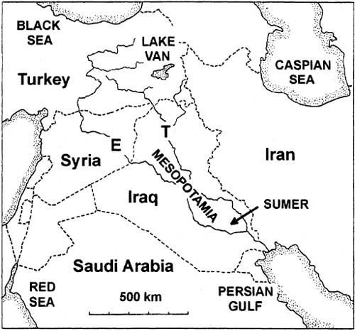 Figure 11 Map of the Middle East showing the land of Sumer situated between - photo 4