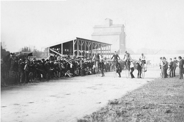 High-wheel racing in Winona Minnesota probably in the late 1880s The photo - photo 2