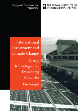 Tim Forsyth - International Investment and Climate Change: Energy Technologies for Developing Countries