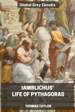 Thomas Taylor Iamblichus Life of Pythagoras