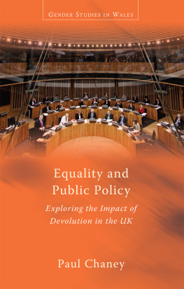 Paul Chaney - Equality and Public Policy: Exploring the Impact of Devolution in the UK