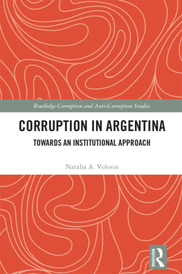 Natalia A Volosin Corruption in Argentina: Towards an Institutional Approach