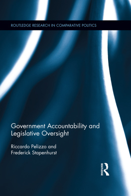 Riccardo Pelizzo - Government Accountability and Legislative Oversight