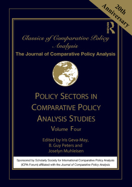 Iris Geva-May - Policy Sectors in Comparative Policy Analysis Studies: Volume Four