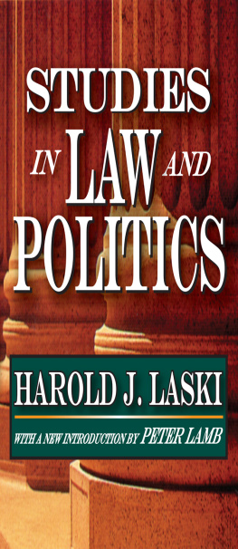 Harold J. Laski - Studies in Law and Politics