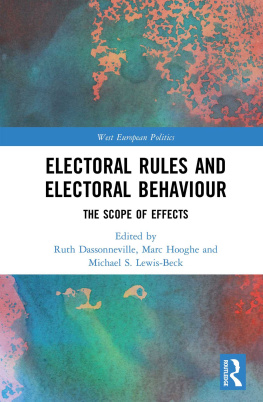 Ruth Dassonneville Electoral Rules and Electoral Behaviour: The Scope of Effects