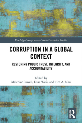 Melchior Powell Corruption in a Global Context: Restoring Public Trust, Integrity, and Accountability