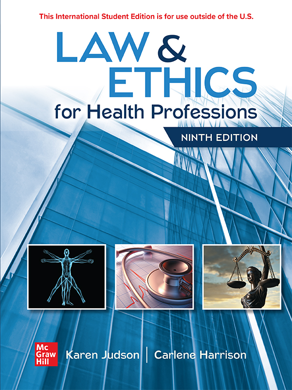 i Law Ethics for Health Professions NINTH Edition iv LAW ETHICS - photo 1