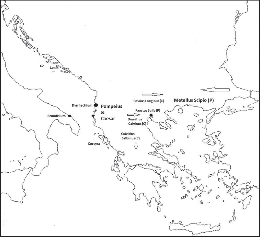 Map 6 The Greek Macedonian Campaigns Map 7 The Dyrrhachium Campaign - photo 7