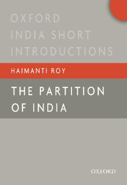 Haimanti Roy The Partition of India