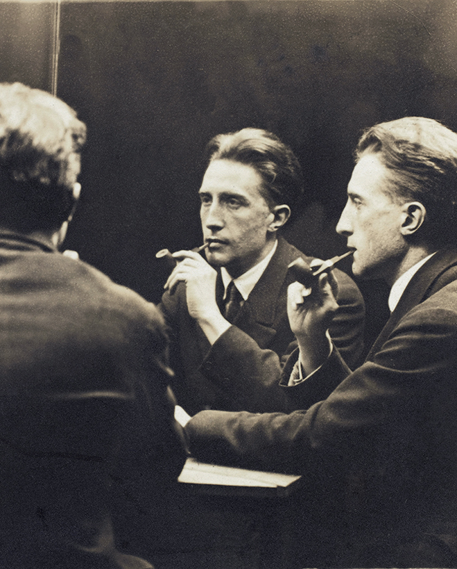 Photograph of Duchamp using a hinged mirror detail 1917 About the - photo 3