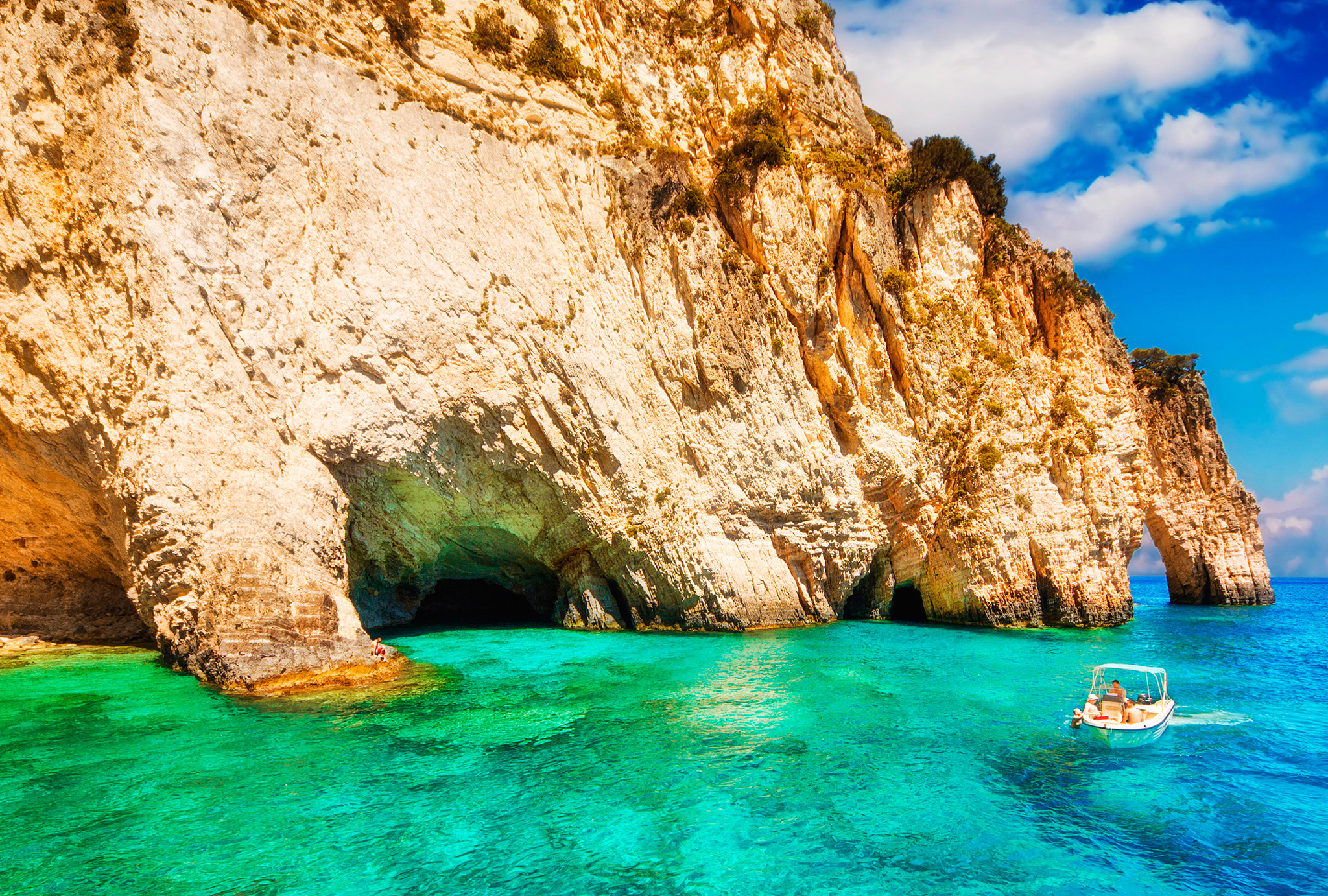 The Blue Caves are an awesome natural wonder that can be seen by boat in - photo 7