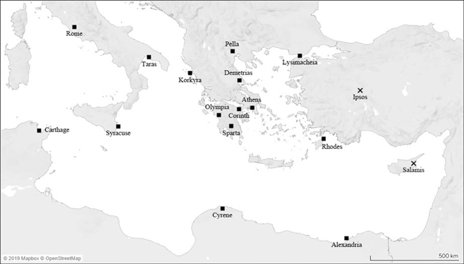 Map 4 The central and eastern Mediterranean in the time of Agathokles Map - photo 6