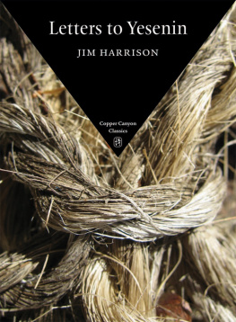 Jim Harrison Letters to Yesenin