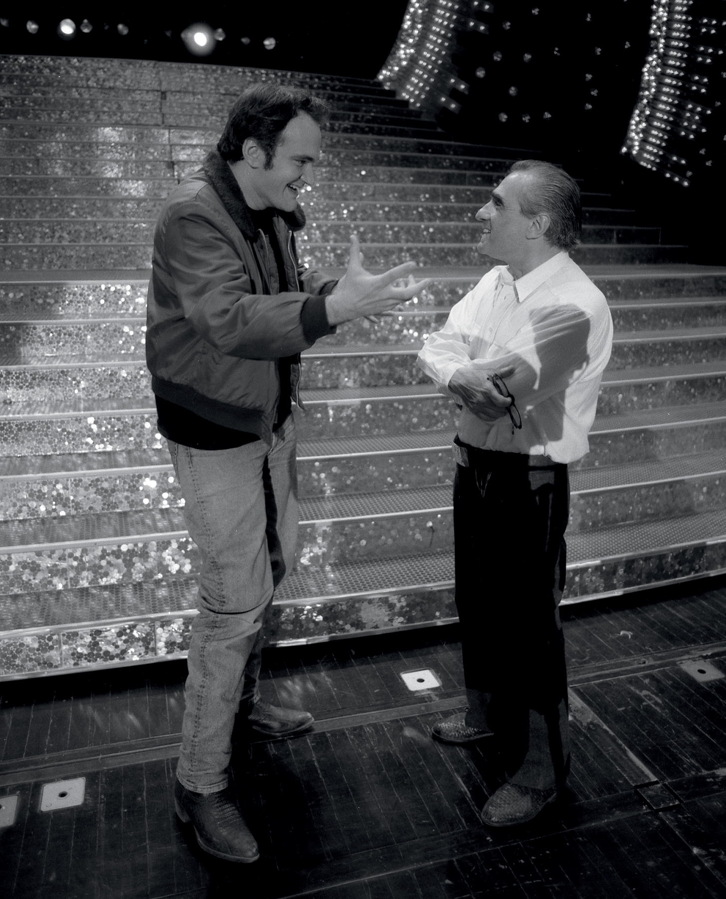 Quentin Tarantino visits Martin Scorsese on the set of Scorseses Casino 1995 - photo 2