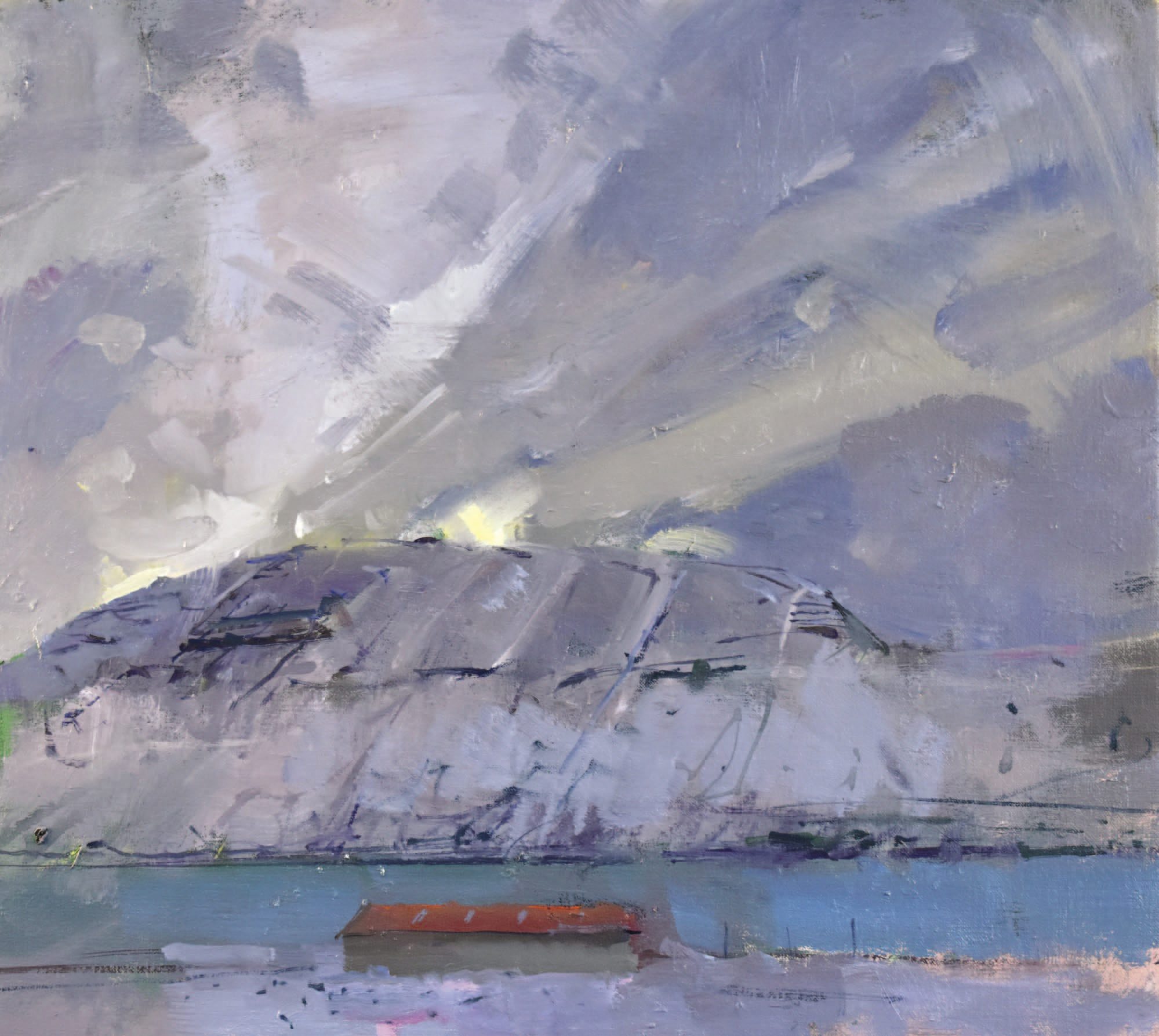 Red Roof Iceland Sunrise Oil on canvas 18 20 in 46 51 cm Richard - photo 8