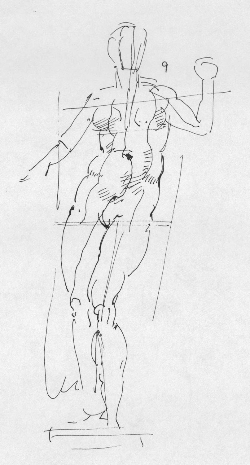 proportion sketch from Michelangelo a Michelangelo sketch simplified - photo 11