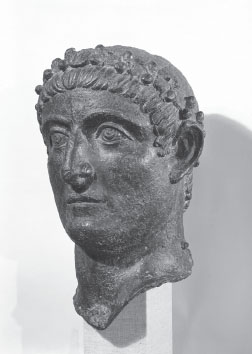 Bronze head of Constantine discovered at Belgrade believed to show him in - photo 4