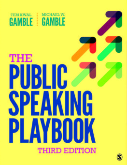 Teri Kwal Gamble The Public Speaking Playbook