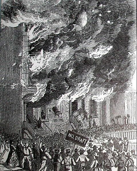 A depiction of rioters attacking a building on Lexington Avenue during the - photo 3