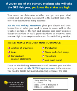 Timothy Avants - Ace the GRE Writing Assessment