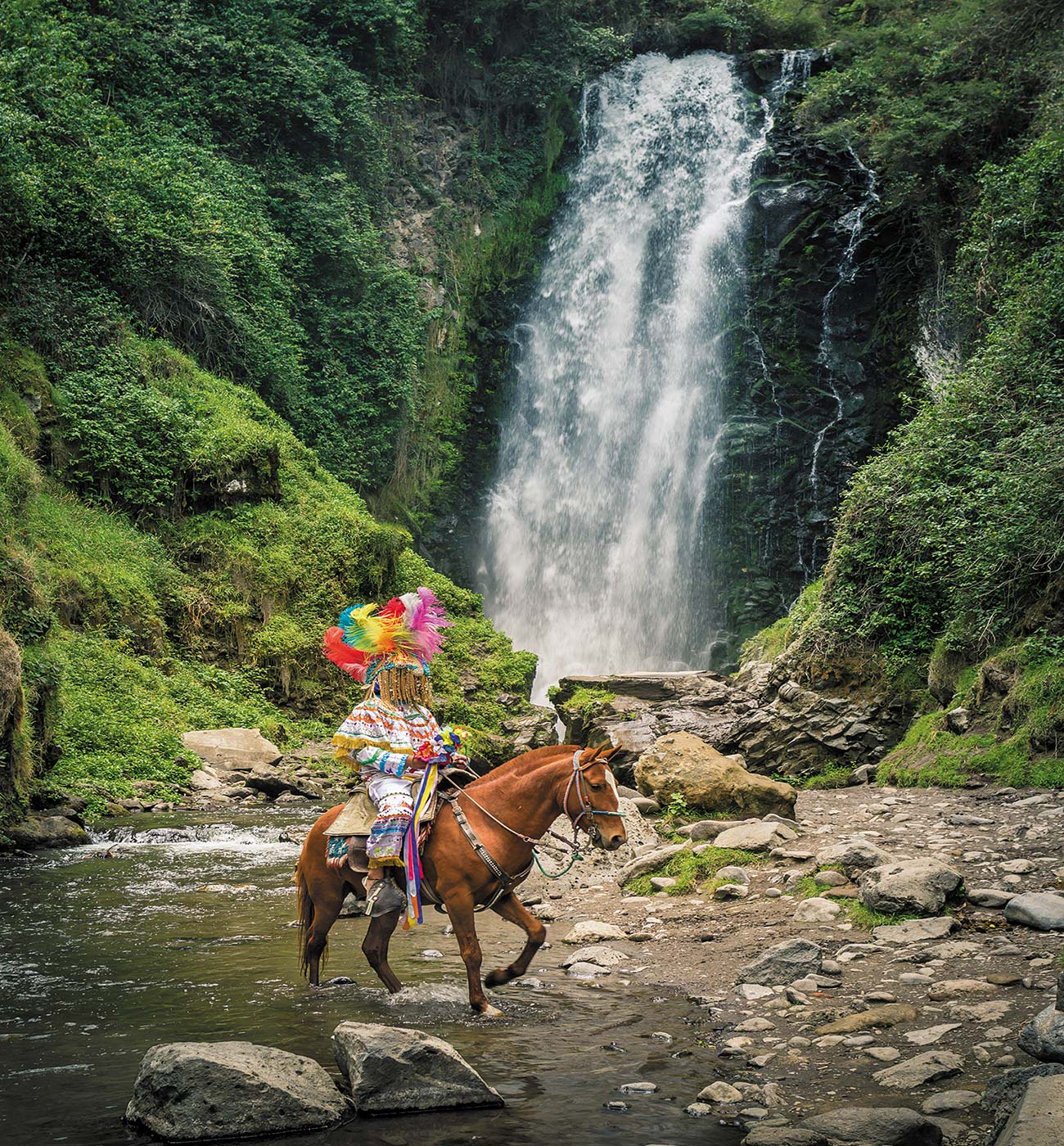 the coraza representing the Spanish invadors at the Peguche waterfall - photo 6