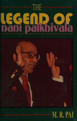 M.R. Pai - The legend of Nani Palkhivala