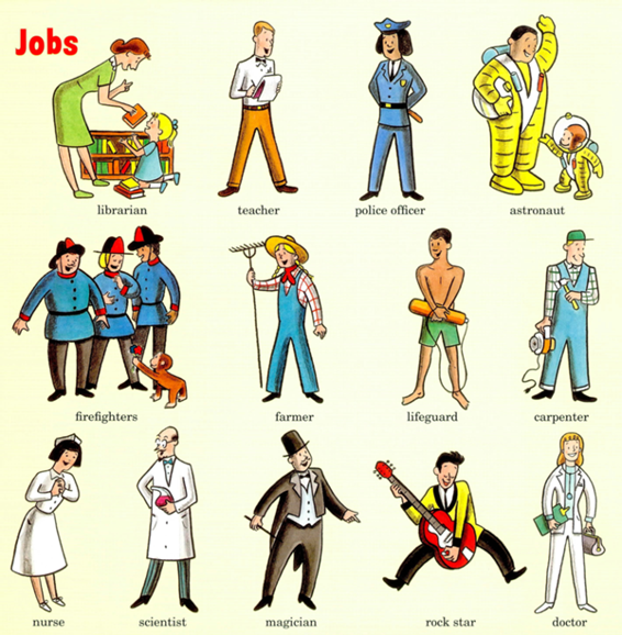 Jobs librarian teacher police officer astronaut firefighters farmer lifeguard - photo 15