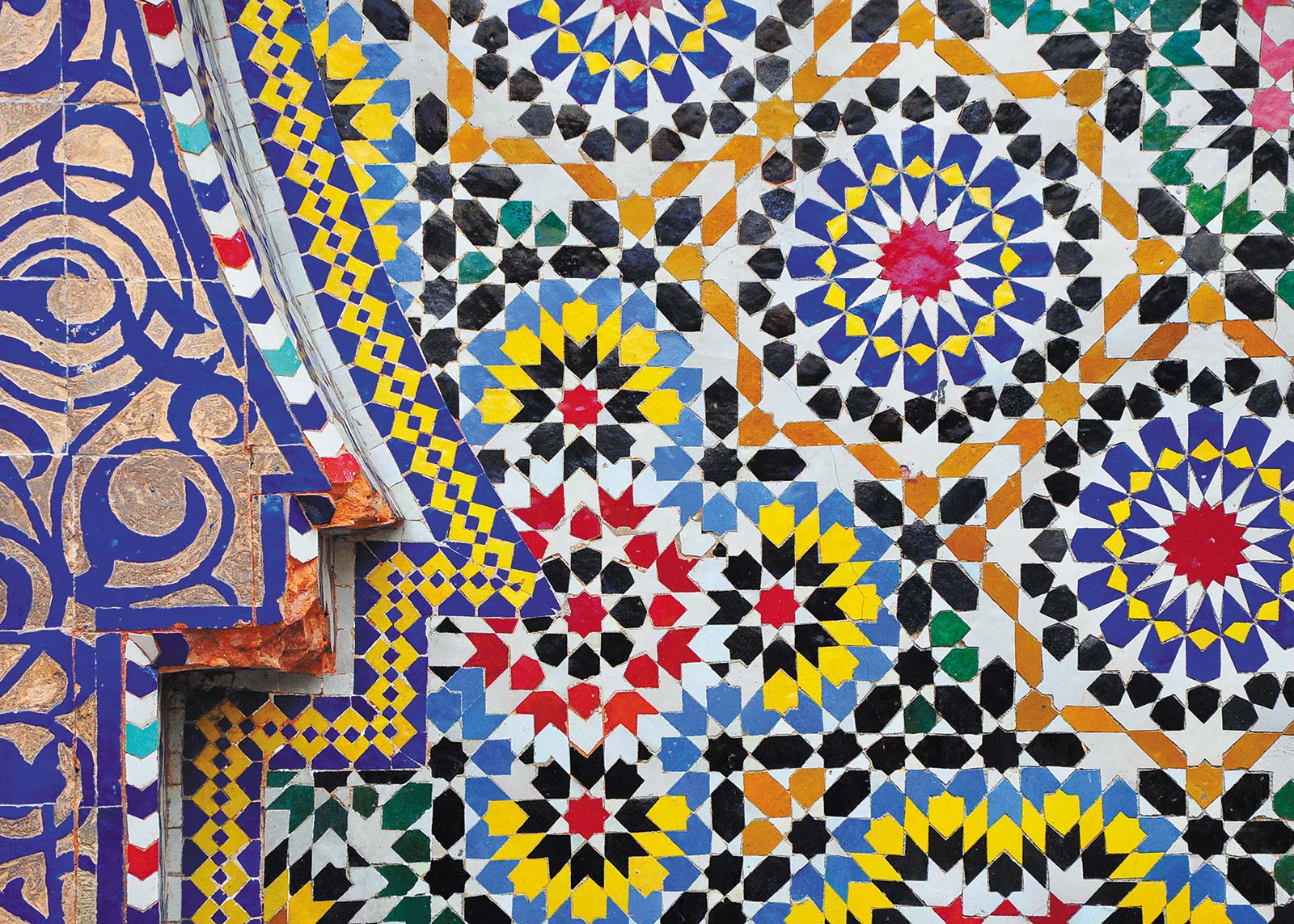 traditional Moroccan zellijmosaic tiles ornate lamps in the medina - photo 4