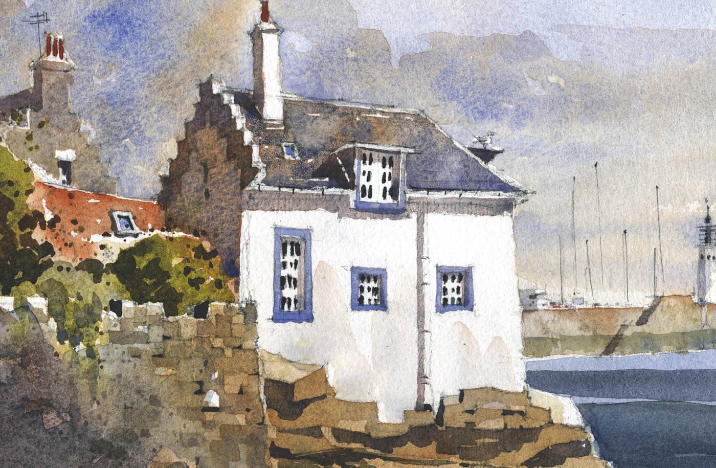 House with Blue Trim Anstruther Scotland Whether sitting with my sketchbook - photo 6