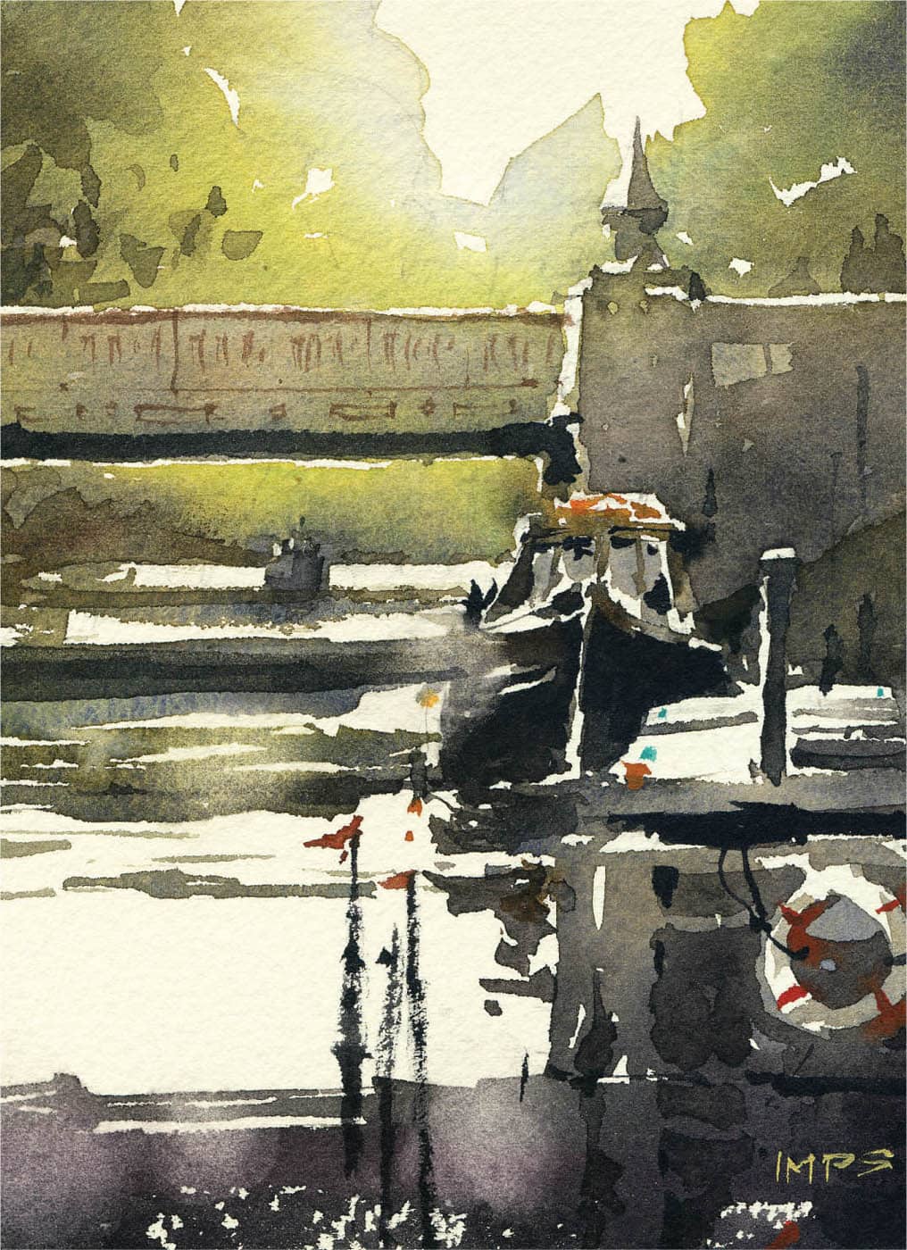 Water of Leith Boats Edinburgh Painting en plein air in a more traditional - photo 7