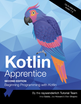 raywenderlich Tutorial Team - Kotlin Apprentice: Beginning Programming with Kotlin