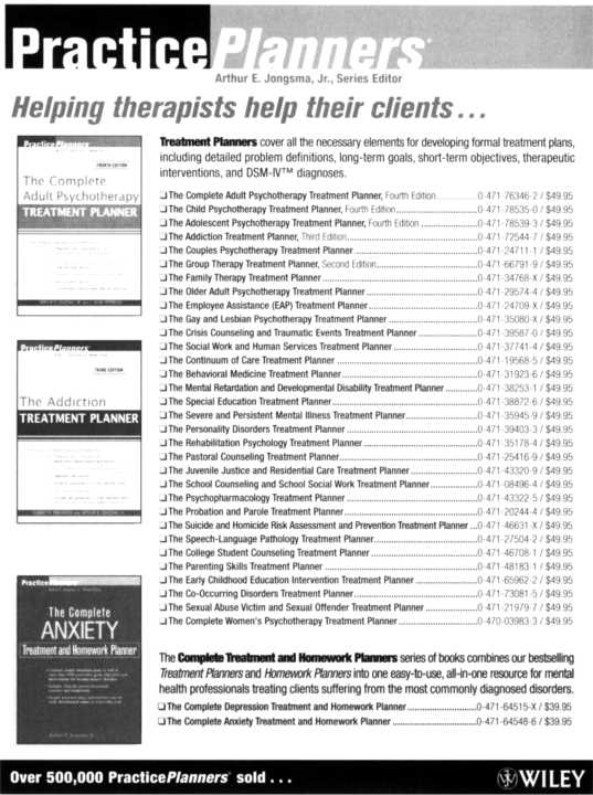 The Complete Womens Psychotherapy Treatment Planner - photo 1