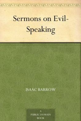 Isaac Barrow Sermons on Evil-Speaking