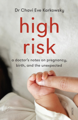 CHAVI EVE KARKOWSKY - HIGH RISK a doctors notes on pregnancy, birth, and the unexpected.