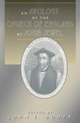 John Jewel An Apology Of The Church Of England