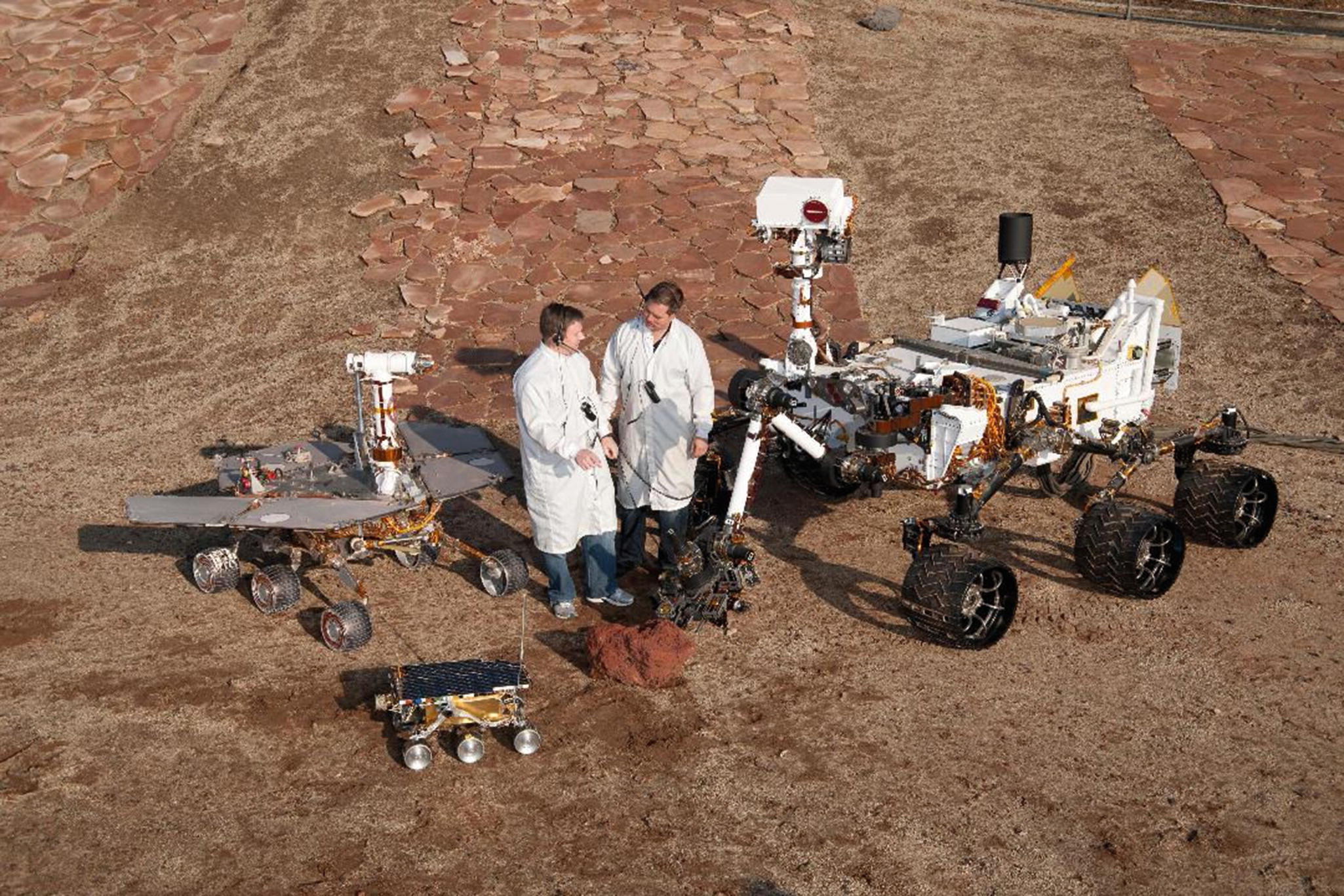 Fig 1 Test models of three JPL designs of Mars rovers are shown with two JPL - photo 3