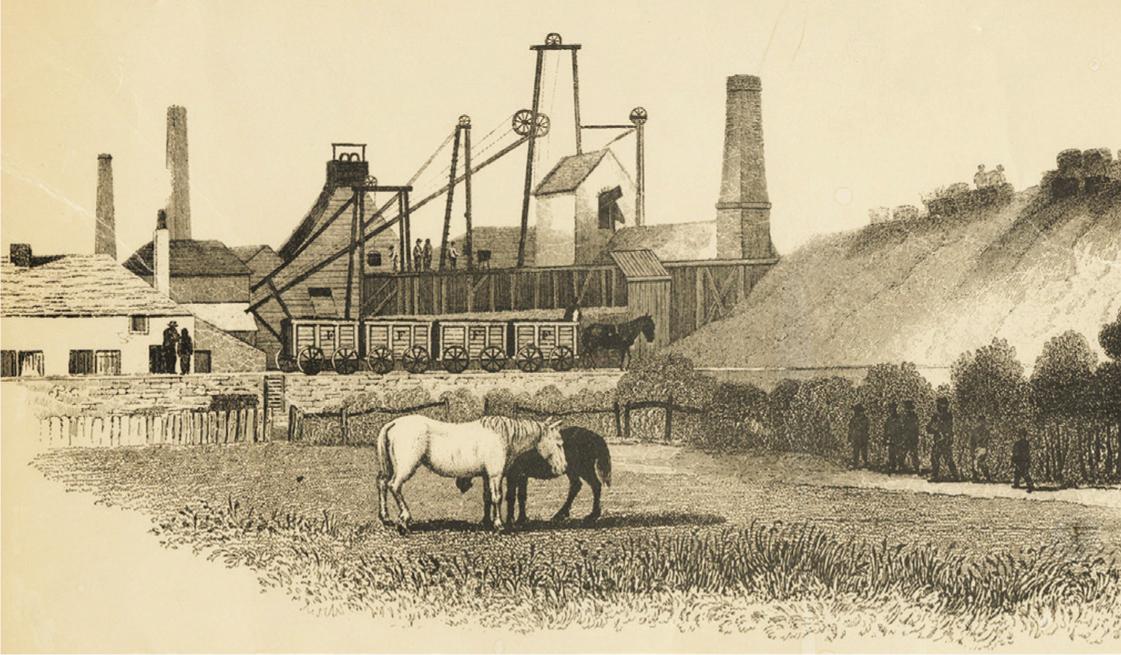 Wideopen Colliery Northumberland viewed here in 1844 by Thomas Hair Until - photo 3