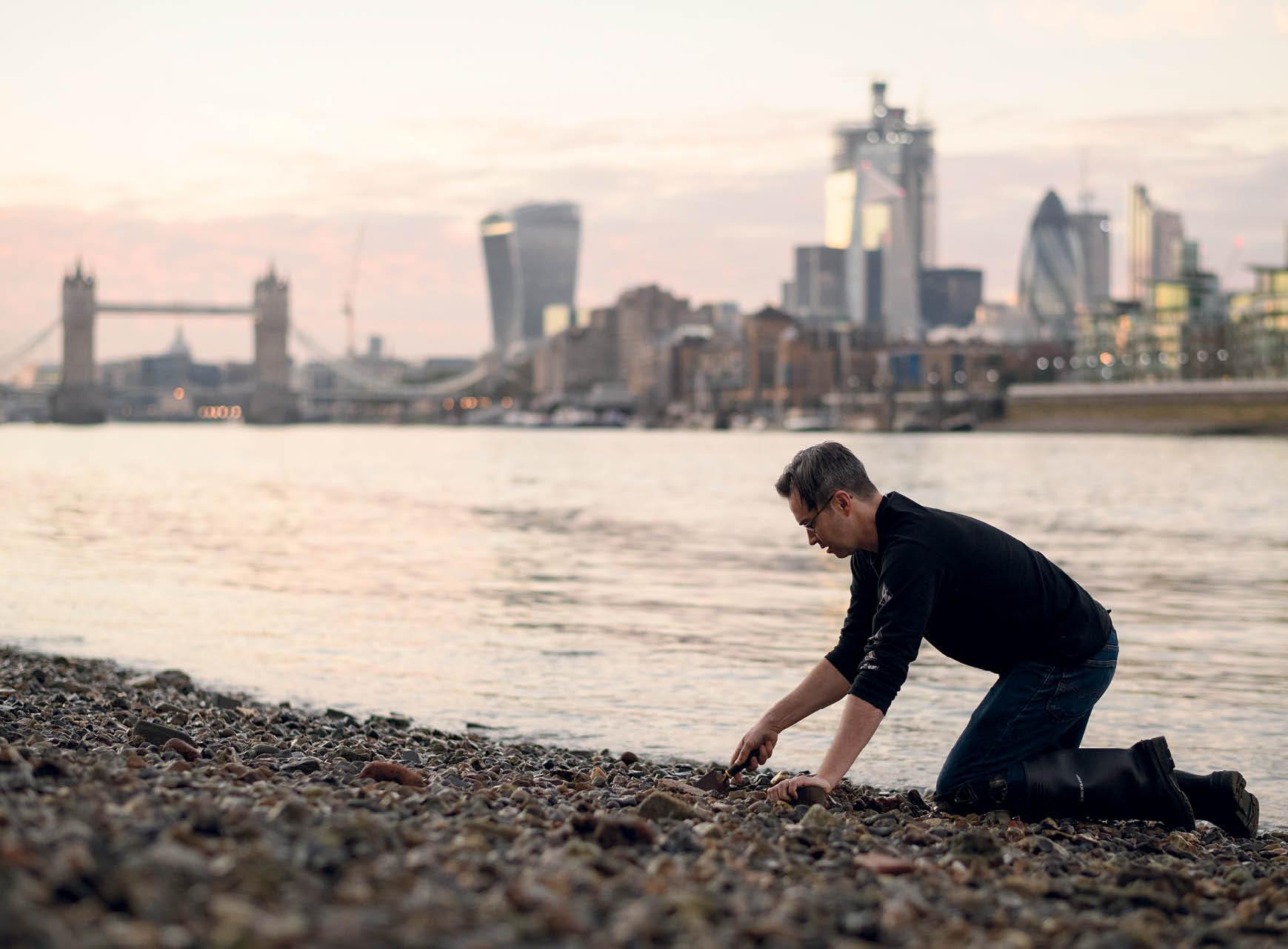 Jason Sandy mudlarking along the Thames foreshore Leon NealGetty Images - photo 6