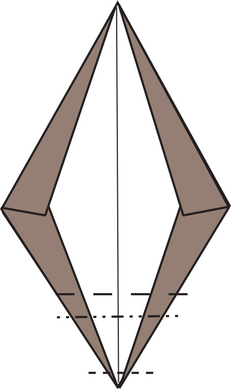 Fold up the nose point and then mountain and valley fold the head - photo 14