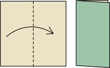 Valley FoldFold the paper toward you on the dashed line Mountain FoldFold - photo 3